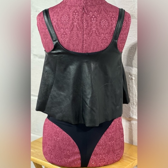 Commando Faux Leather Flowy Bodysuit - Picture 5 of 7